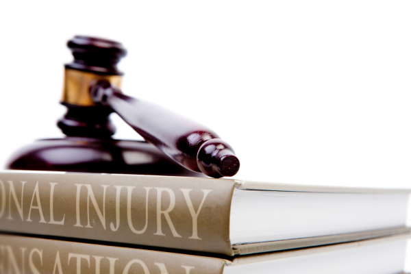 Personal Injury Law Books & Gavel